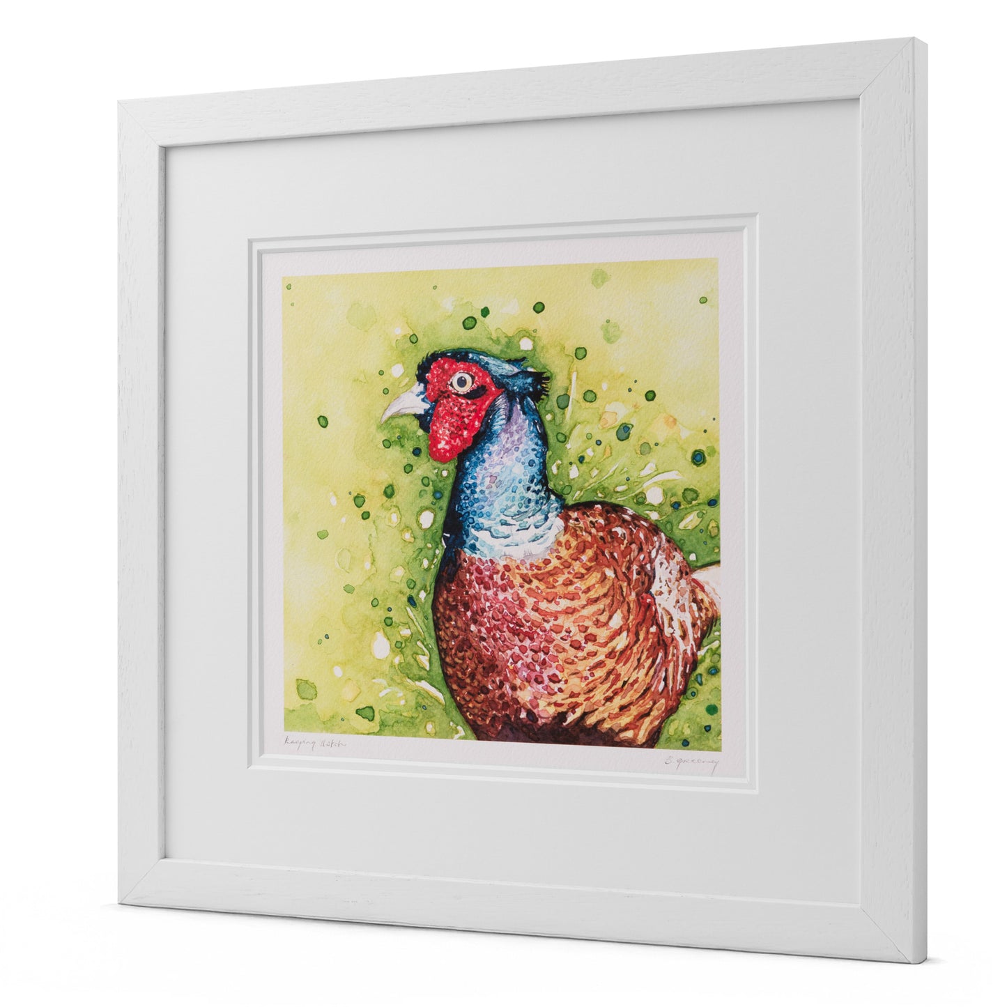 "Keeping Watch" Pheasant Watercolour Print