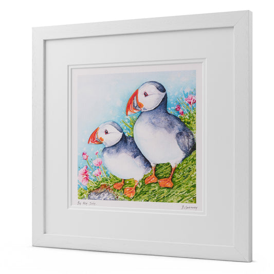 "By My Side" Puffins Watercolour Print