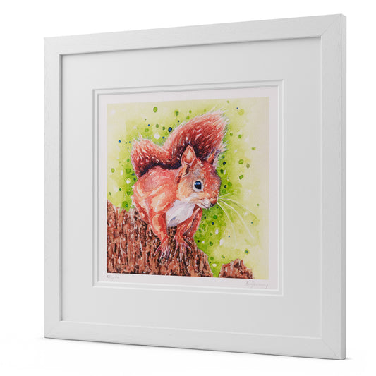 "Whisper" Red Squirrel Watercolour Print