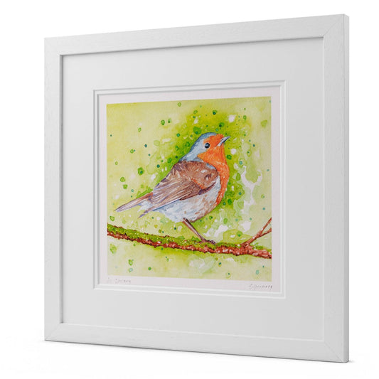 "An Spideog" Robin Watercolour Print